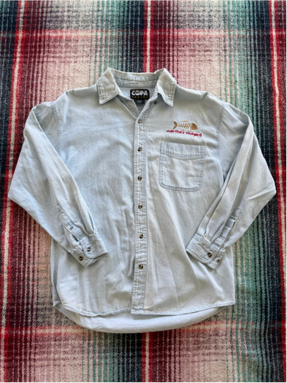 Light Blue Martha's Vineyard Chambray Shirt M